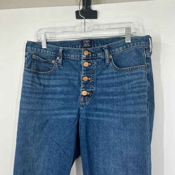 J. Crew Factory Mid-Rise Flare Cropped Jeans TALL - Picture 2 of 8